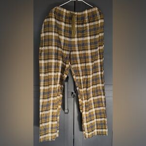 ⭐️ Goodfellow & Co Olive and White Plaid Kids Pajama Bottoms Size XL 40/42